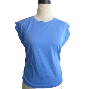 NWT Madewell Side-Cinch Muscle Tee Celeste Blue Tshirt XS